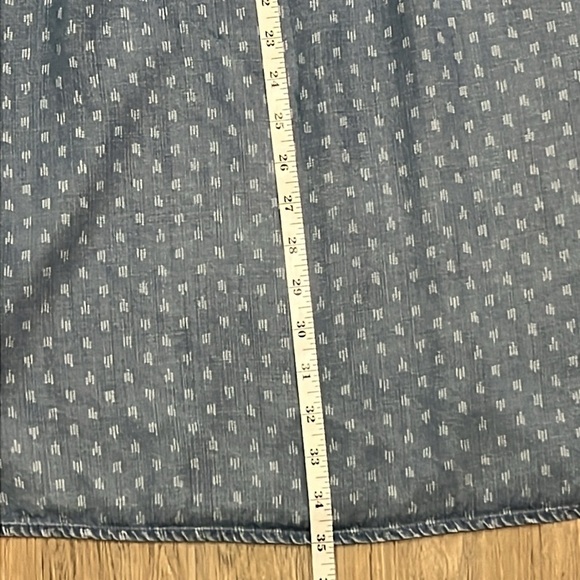 Philosophy Dress 100% Tencel Lace Up Raindrop Print Denim Jean Mini Chambray - Picture 8 of 11